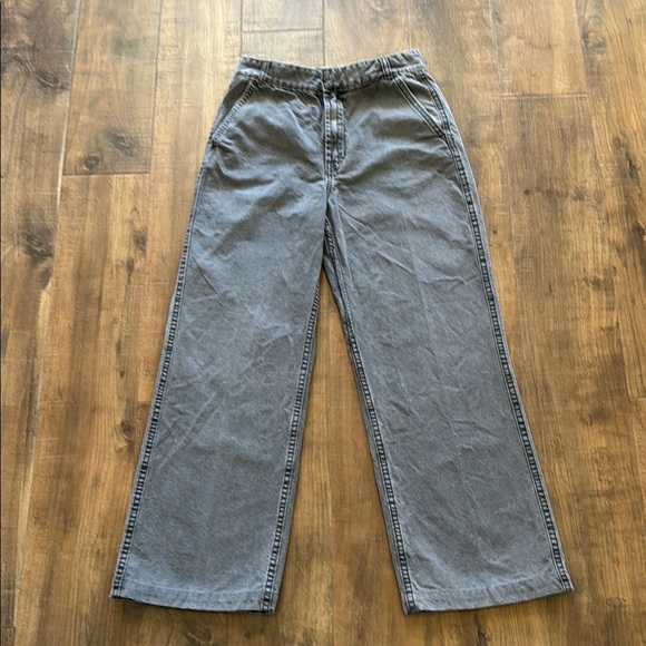 Zara Gray Wide-Leg Pants - Picture 1 of 6